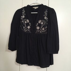 Navy blue blouse